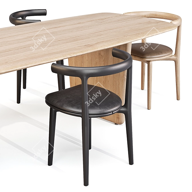 Baxter Dining Set: Nairobi & Himba 3D model image 4