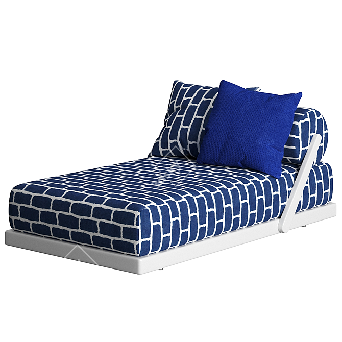 Mediterranean-Inspired Sunset Roll Bed 3D model image 1