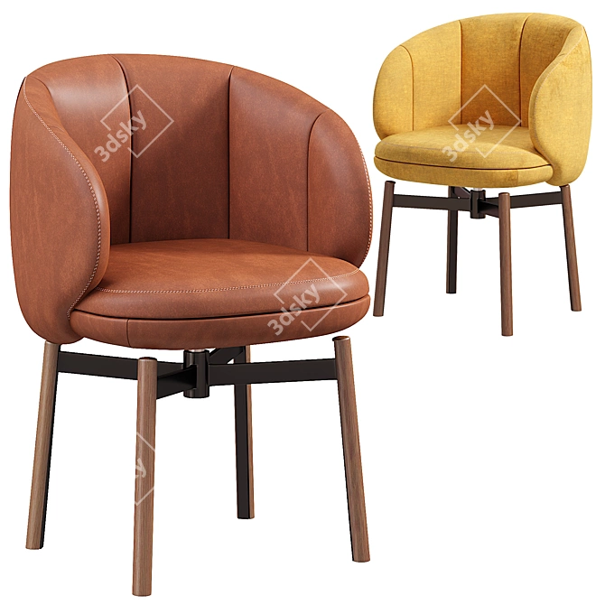 Modern Upholstered Chair Vuelta FD 3D model image 1