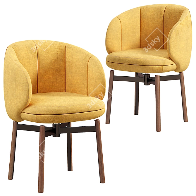 Modern Upholstered Chair Vuelta FD 3D model image 4