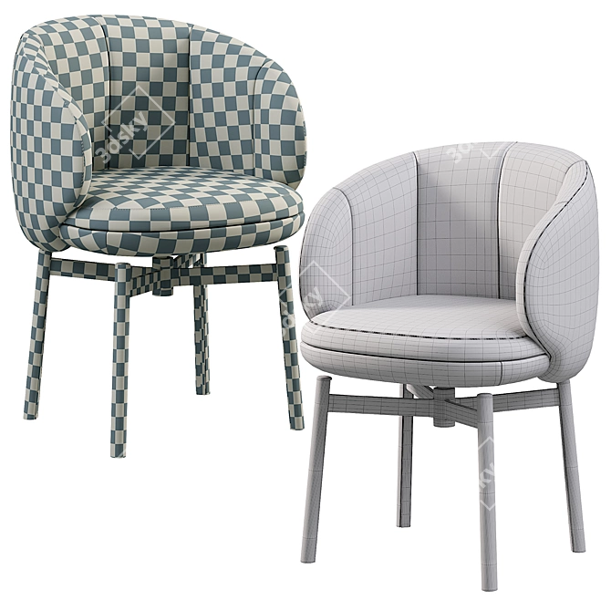Modern Upholstered Chair Vuelta FD 3D model image 6
