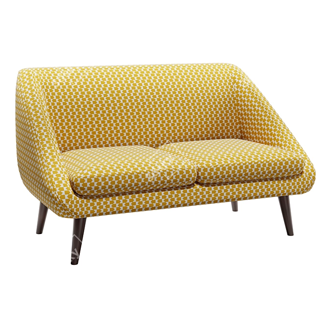 Vintage 2-Seater Sofa Séméon 3D model image 3