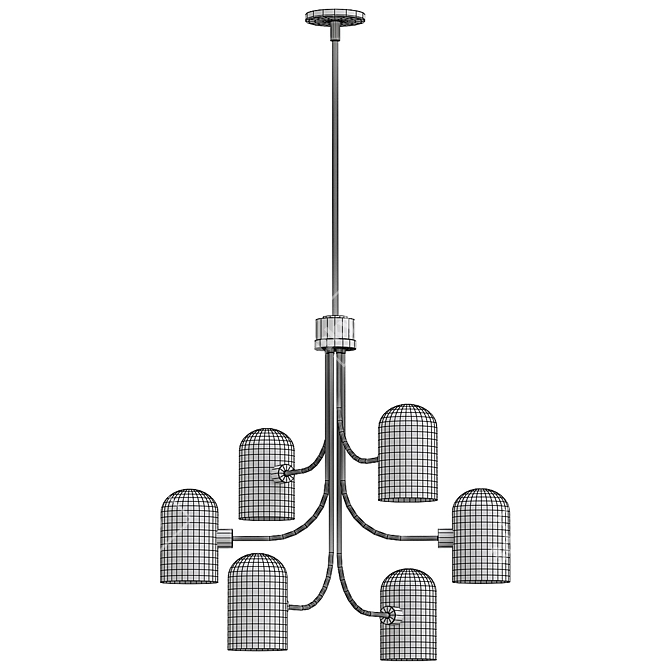  Kalco Cupola Matte Black Chandelier 3D model image 2