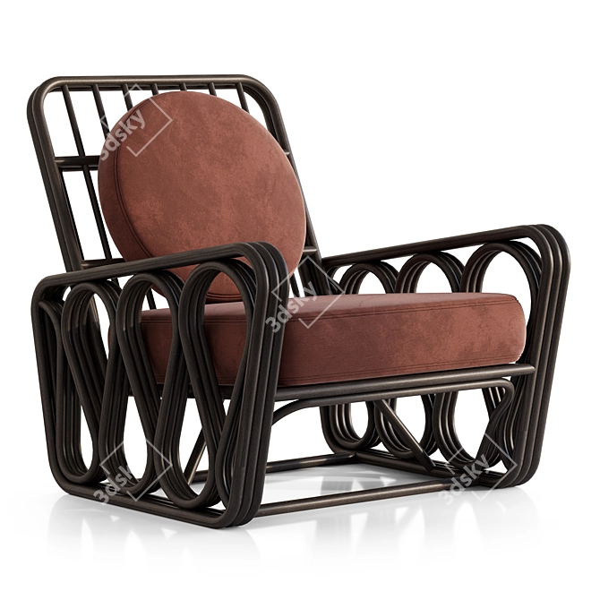 Luxury Riviera Lounge Chair Fabrication 3D model image 3