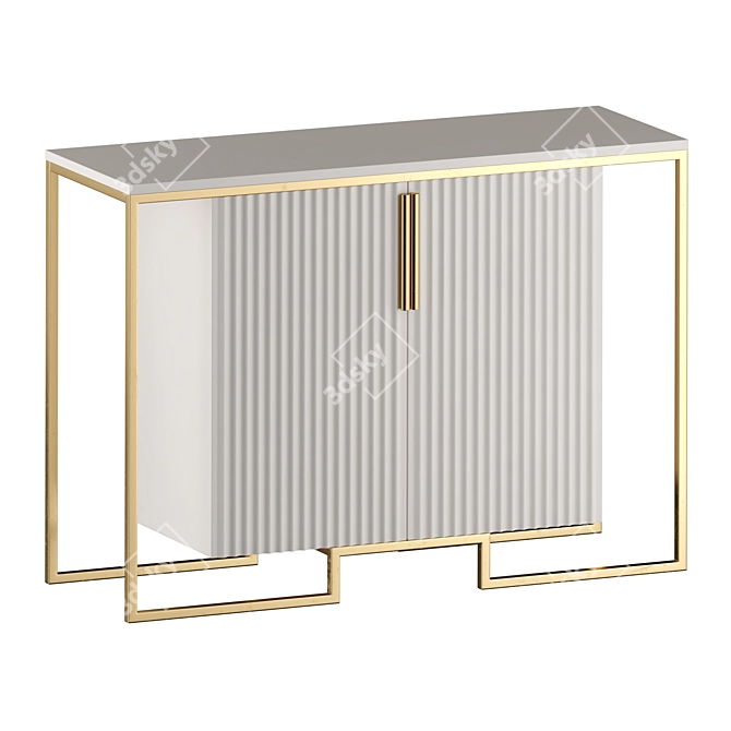 Modern 2-Door Storage Cabinet 3D model image 1