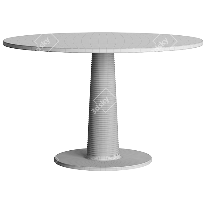 Sunset Marble Wood Lounge Table 3D model image 3