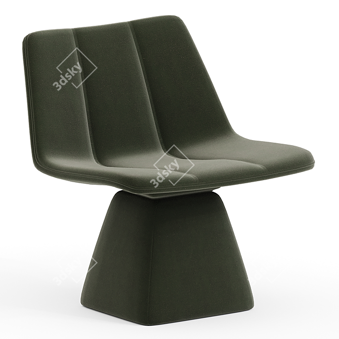 Modern Swivel Chair Furniture Piece 3D model image 2