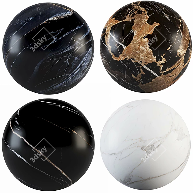 Marble Texture Collection: Premium 3D Tiles 3D model image 1