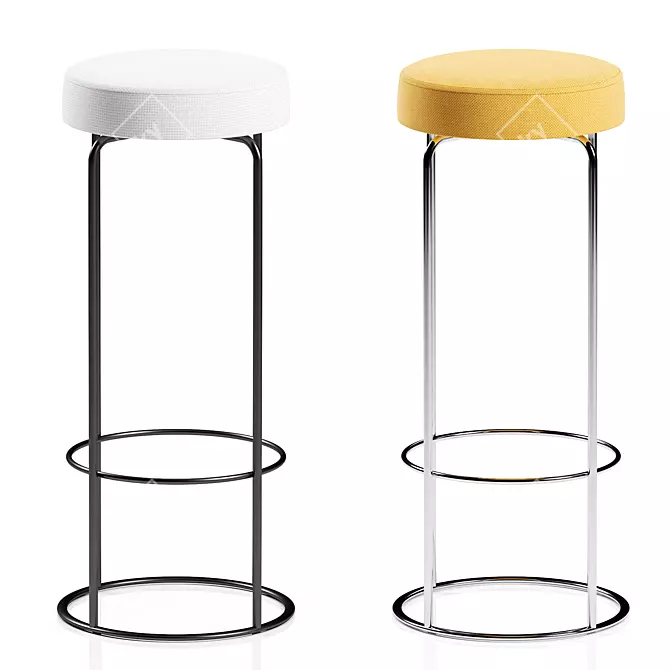 Elegant Ring Barstool Maxi 3D model image 1