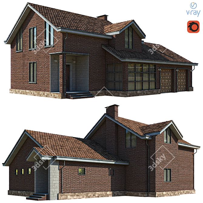  3D Building Model for Vray & Corona 3D model image 1