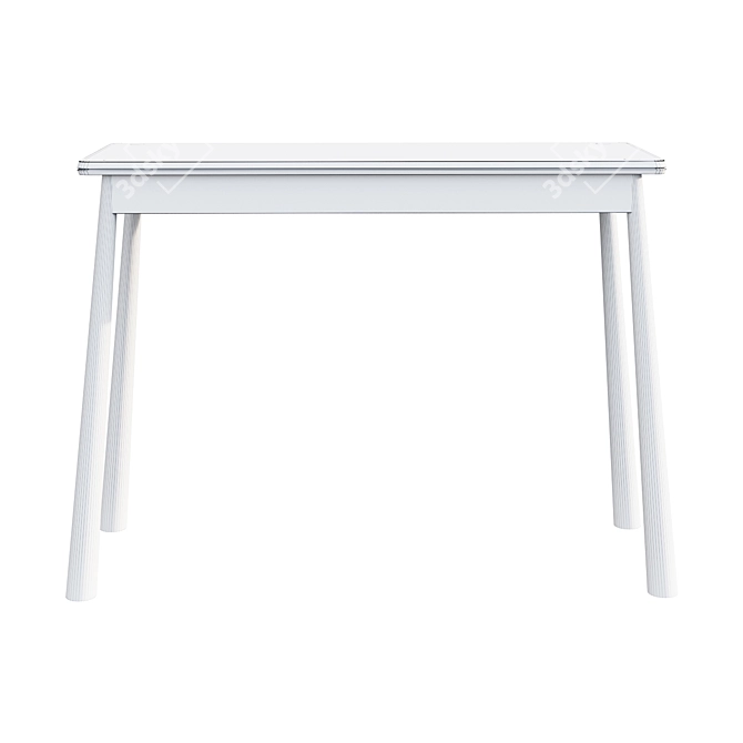 Scandinavian Wood Console Table 3D model image 2