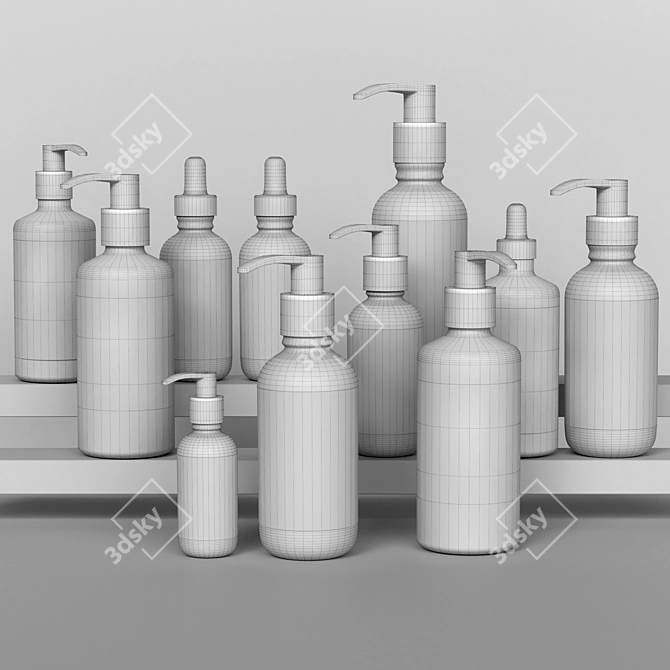 Bathroom and Salon Accessory Collection 3D model image 2