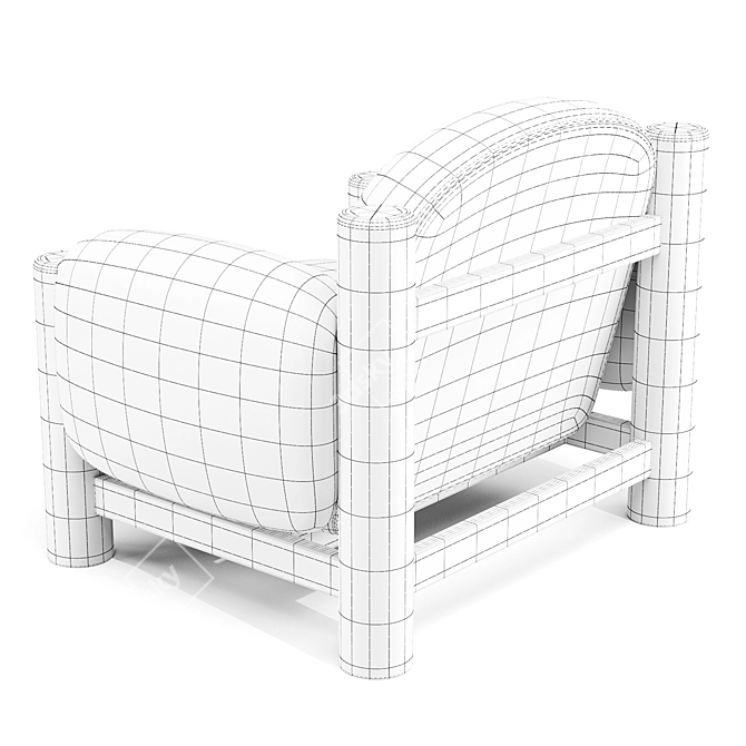 Sherpa Accent Chair by Lulu & Georgia 3D model image 7