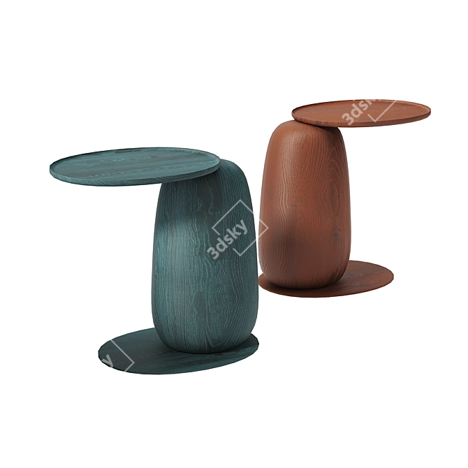 Eos Wood Side Table | Kooku 3D model image 2