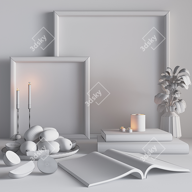  Geometric Decor Set 009 3D model image 3