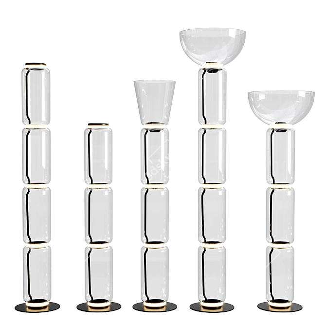  Crystal LED Floor Lamp 3D model image 1
