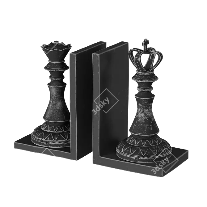 Modern Bookend 3D Model Max 3D model image 1