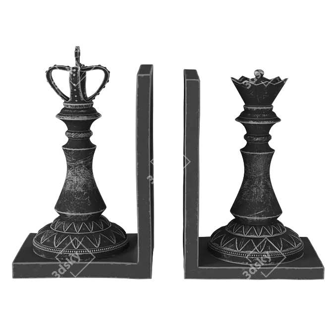 Modern Bookend 3D Model Max 3D model image 4