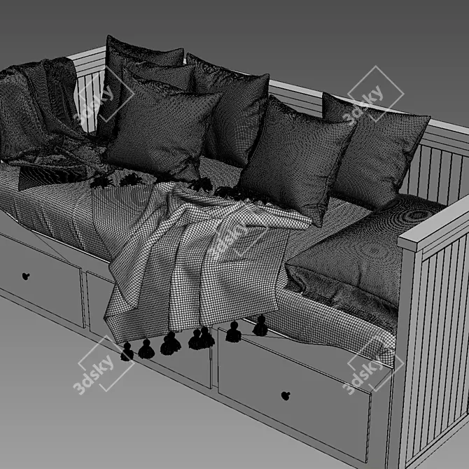 IKEA HEMNES Day Bed Frame 3D model image 3