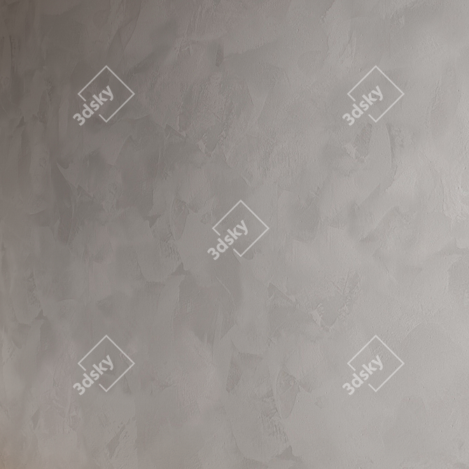 Seamless Decorative Plaster Material 3D model image 2