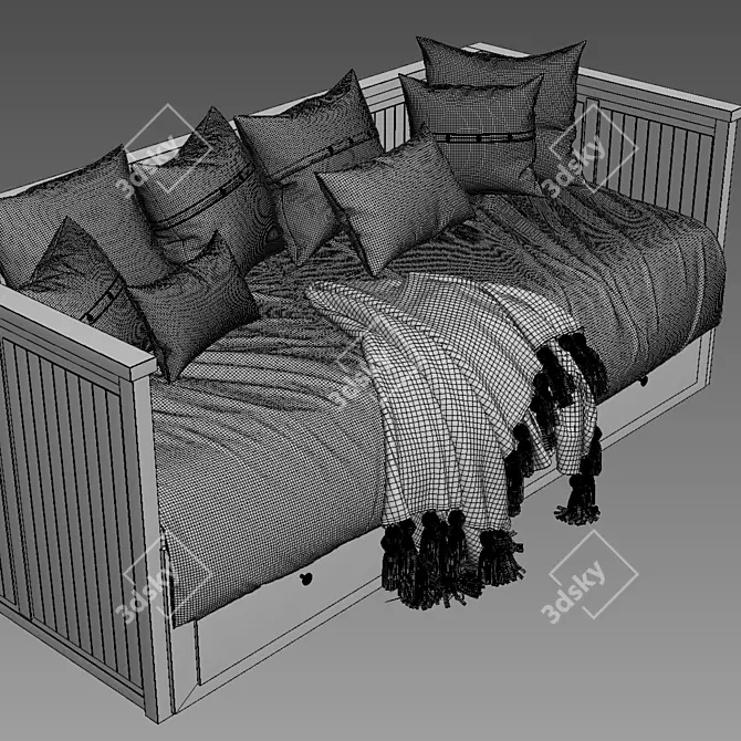 Ikea Hemnes Day Bed 3D model image 3