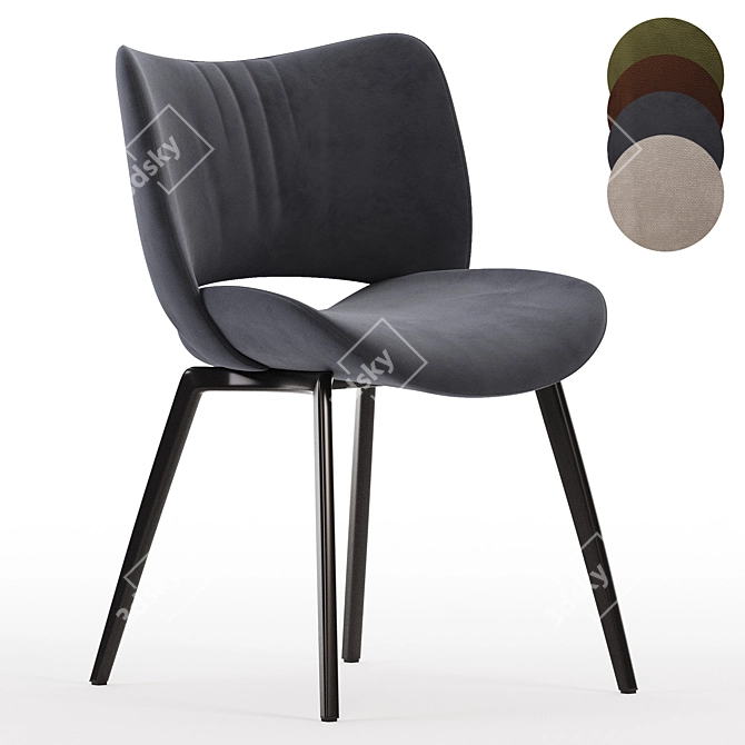 Elegant Poltrona Frau NICE Chair 3D model image 2