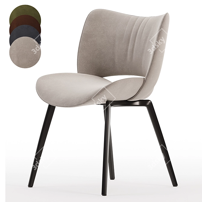 Elegant Poltrona Frau NICE Chair 3D model image 5