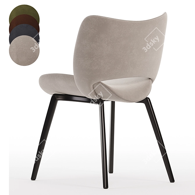 Elegant Poltrona Frau NICE Chair 3D model image 6