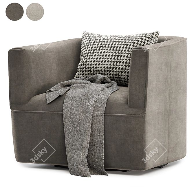 Modern Swivel Chair for Home 3D model image 4