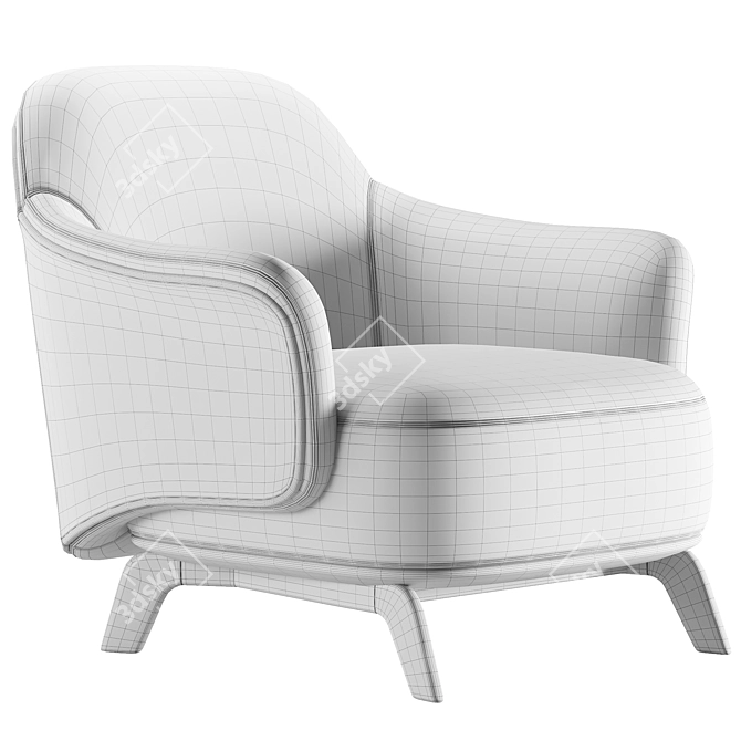 Modern KAORI Armchair Upgraded 3D model image 4