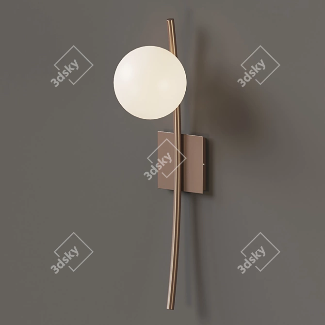 Perch Opal Glass Wall Sconce 3D model image 2