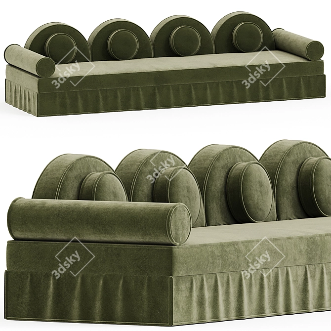 Stylish Badinage 04 Sofa. 3D model image 1