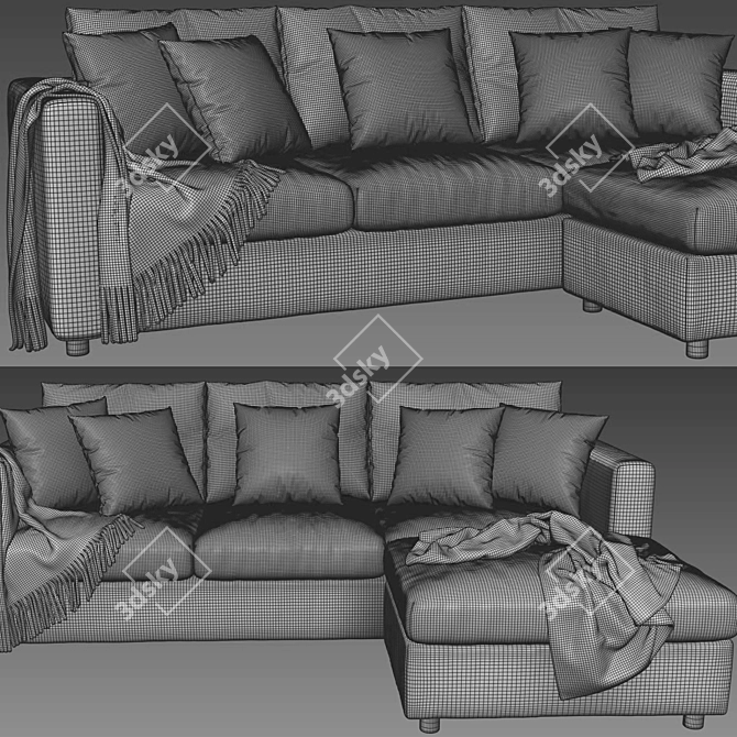 Modern Ikea Finnala Sofa Set 3D model image 4