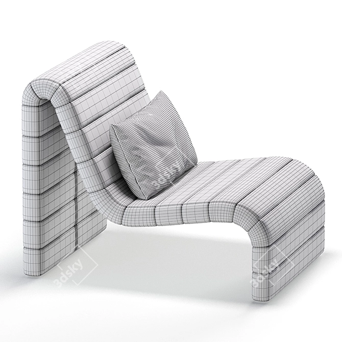 Luxury Zurich Occasional Chair Set 3D model image 7
