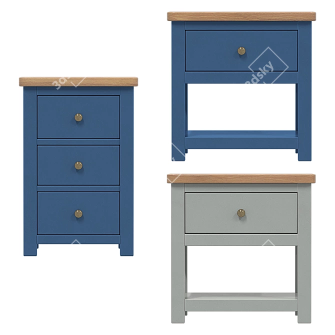 Jules Verne Nightstand (Low) 3D model image 1