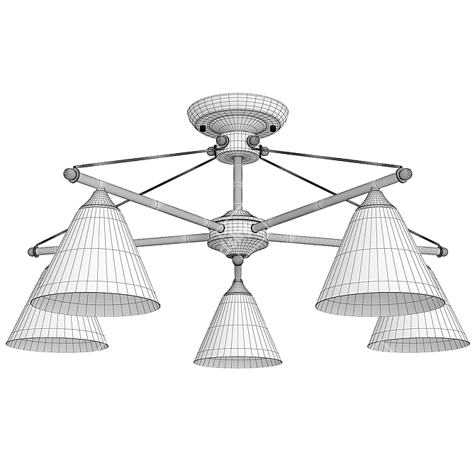 Modern Copter Ceiling Chandelier 3D model image 2