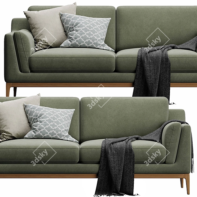 Modern Designer Sofa Model 3D model image 4