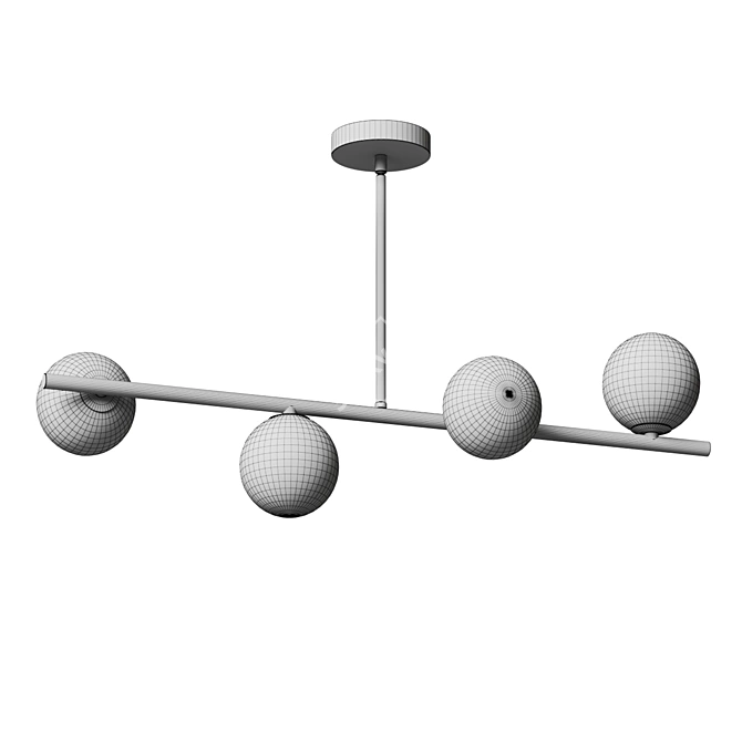Minimalist Adjustable Pendant Light 3D model image 4