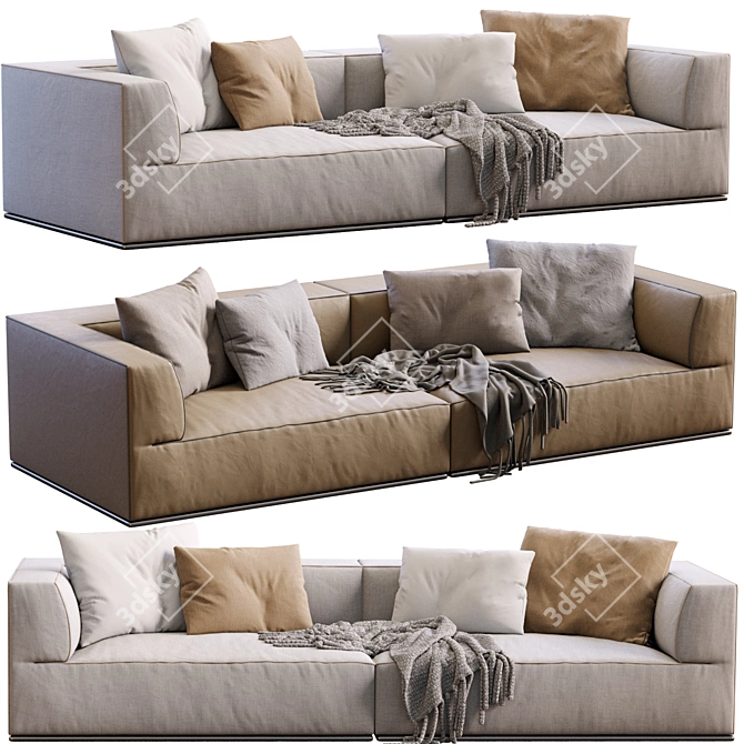 Elegant Flexform Perry Sofa Relax 3D model image 1