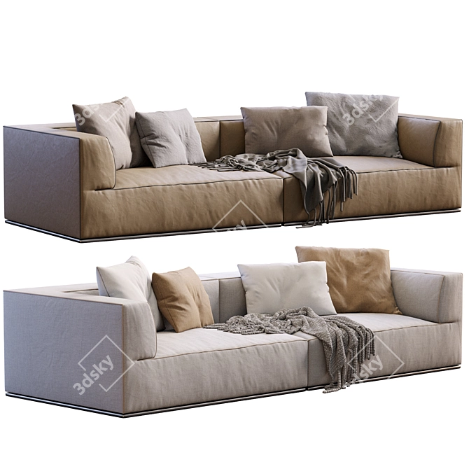 Elegant Flexform Perry Sofa Relax 3D model image 3