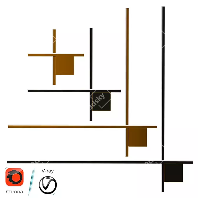 Modern Designer STICH B Lamps 3D model image 5