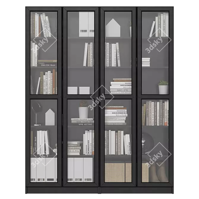IKEA BILLY/OXBERG Bookcase Set 3D model image 1