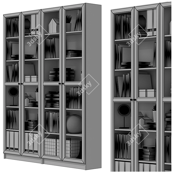 IKEA BILLY/OXBERG Bookcase Set 3D model image 7