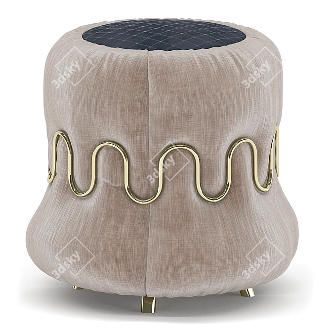 UFO Pouf Set, Premium Design 3D model image 2