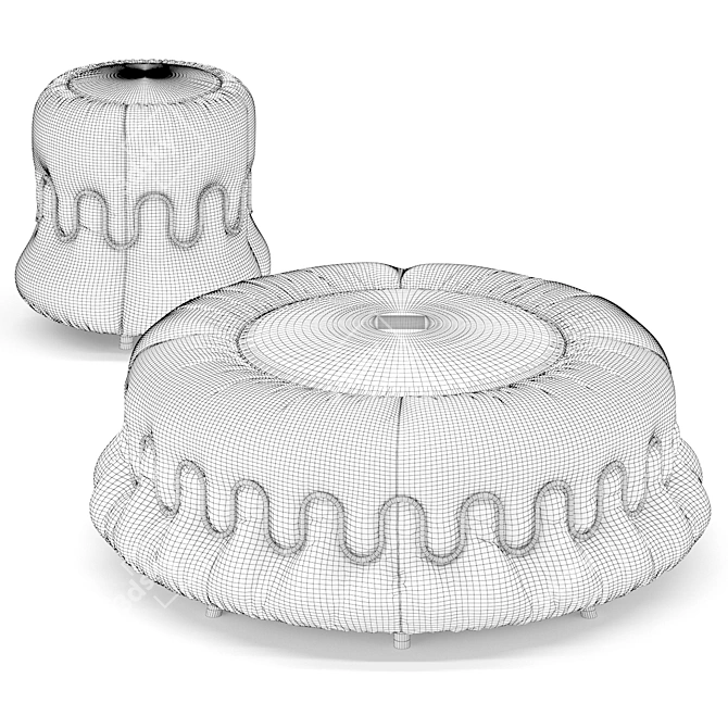 UFO Pouf Set, Premium Design 3D model image 5