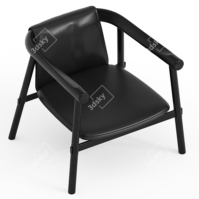 Luxury Leather Armchair: Atlay 3D model image 3