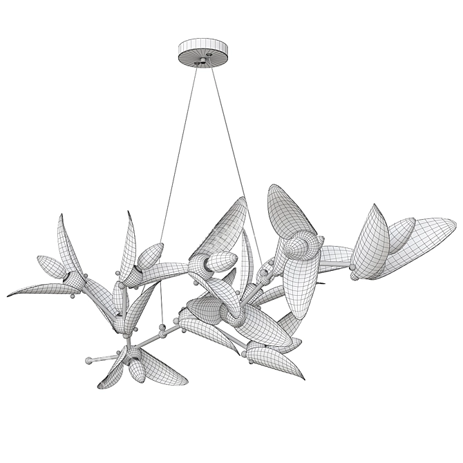 Elegant Lavra B Chandelier by Anzazo 3D model image 5