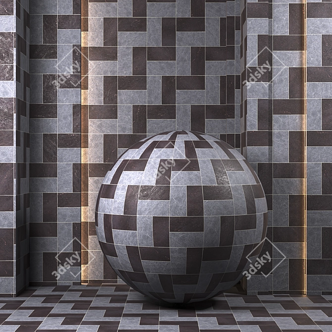 Luxury Tile Pattern Collection 3D model image 4