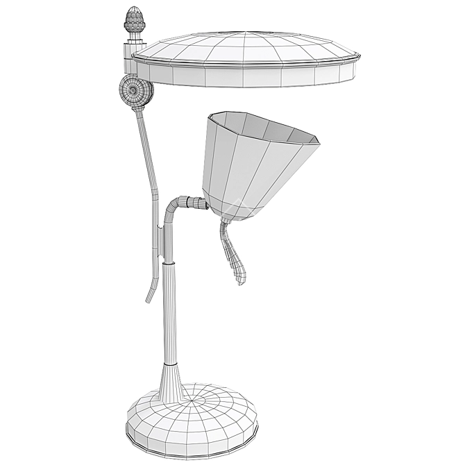 Reflect Silver Table Lamp 3D model image 2