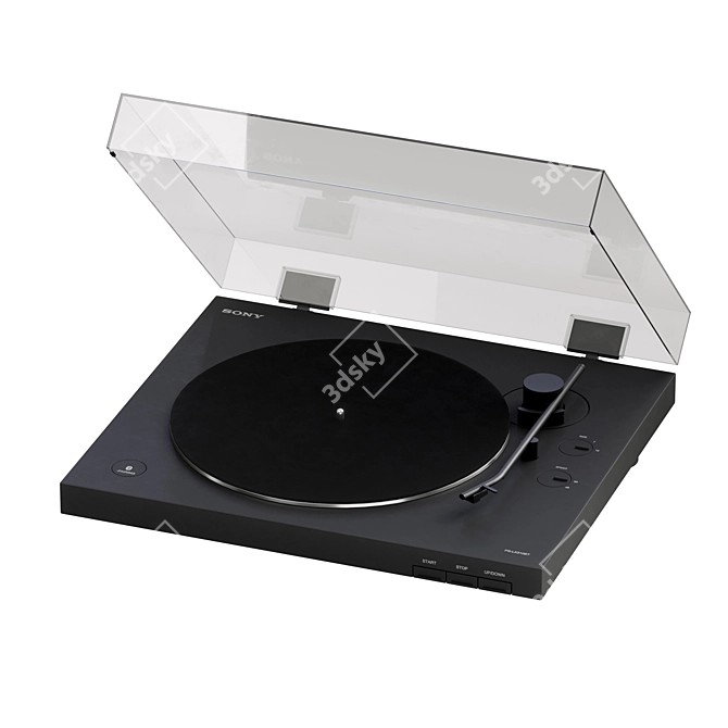 Interactive Vinyl Turntable Experience 3D model image 1